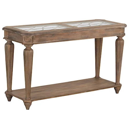 Traditional Sofa Table with Top Insert